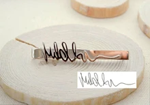 

Custom Name Tie-Clip Commemorative Handwritten Signature Tie Clip Stainless Steel Men's Custom Gift Father's Day Gift jewelry