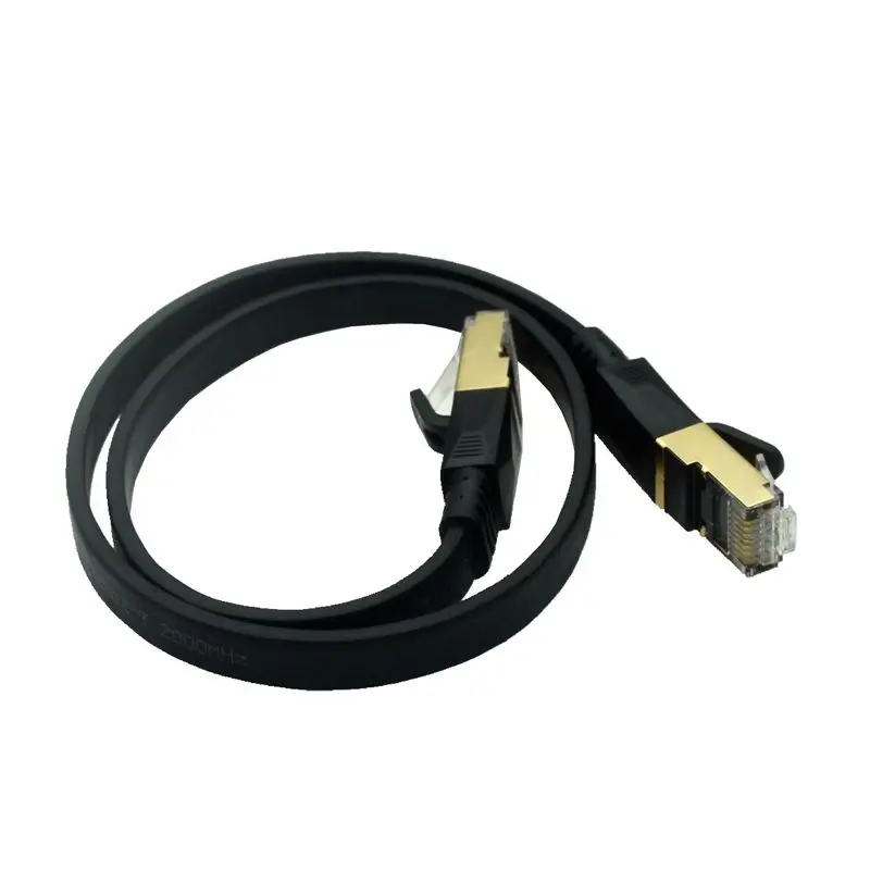 라우터 모뎀 인터넷 RJ 45 이더넷 플랫 케이블, Cat8 이더넷 케이블, 네트워크 랜 패치 코드, STTP 40Gbps 2000MHz