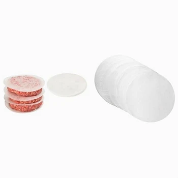 

200Pcs Round Baking Paper Round Parchment Liner Barbecue Grill Bake Pie Hamburger Paper Cake Non-Stick Baking Tool