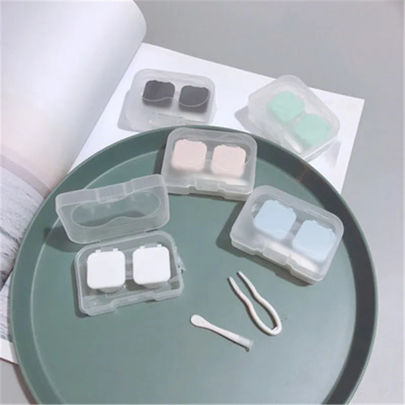 

Simple Style Contact Lens Box Holder Portable Small Lovely Eyewear Bag Container Contact Lenses Soak Storage Case Travel Kit Hot