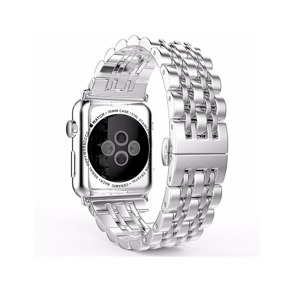 Роскошный металлический ремешок из нержавеющей стали для Apple Watch 5 ремешок 44 мм 40 мм iwatch ремешок 42 мм correa 38 мм браслет наручный ремешок для часов 4 3 2