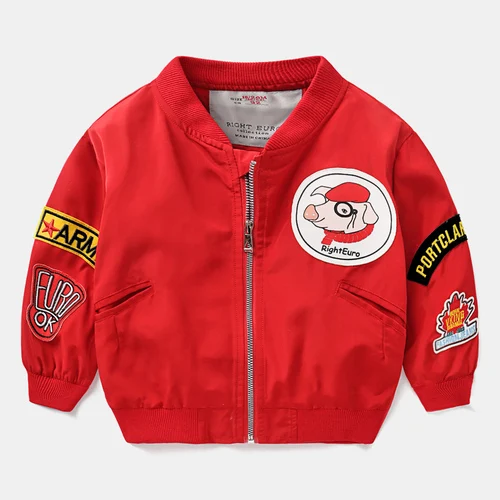 Kids Clothes Jacket Coat Child New Autumn Clothing Children's Baby Foreign Style Children Autumn Cartoon Fashion Boy Coat - Цвет: Красный