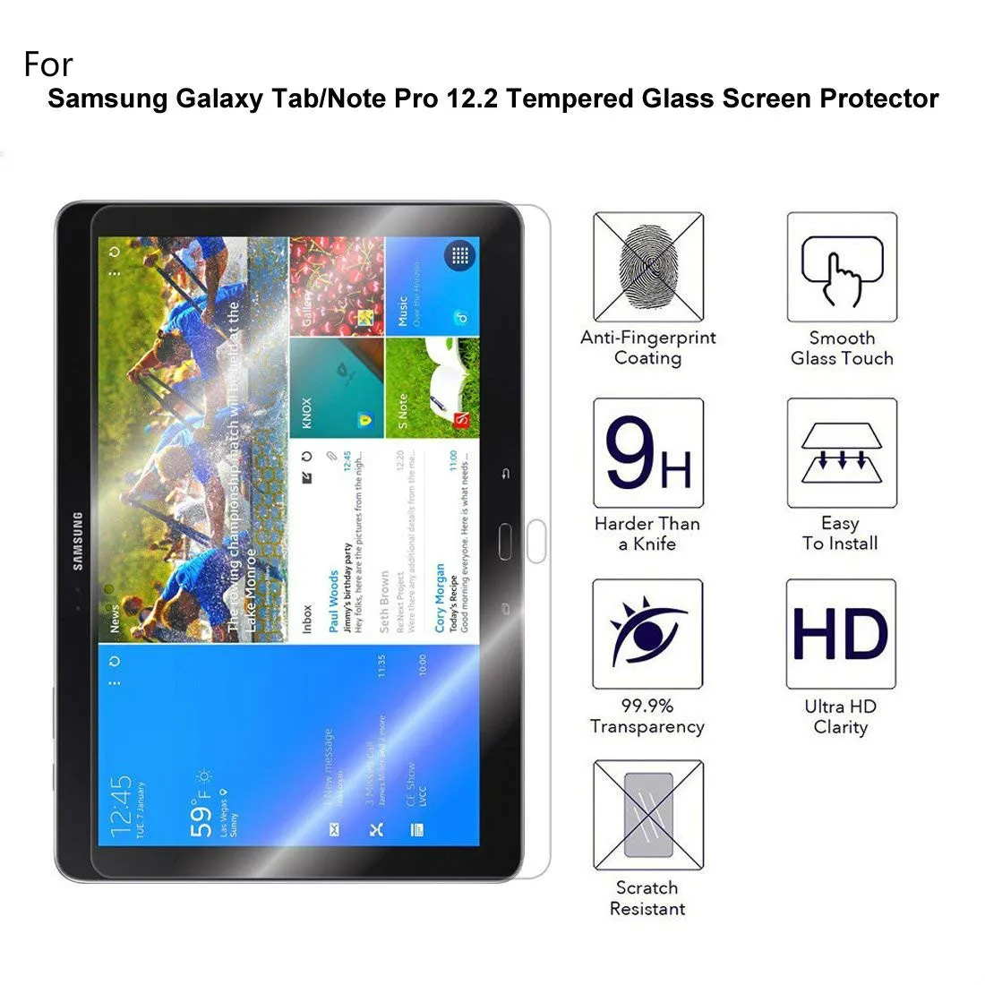 P901 Защитная пленка для экрана из закаленного стекла samsung galaxy note pro 12 2 дюйма P900 P905