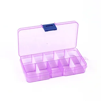 

10 Grids Square Compartments Transparent Plastic Storage Box Container for Beads Earring Boxes for Jewelry Organizer Box Case