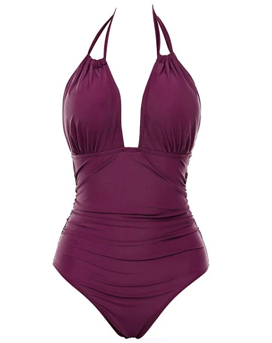 2019-New-Halter-One-Piece-Swimsuit-Women-Plus-Size-Swimwear-Retro-Big-Cup-Bathing-Suit-Mesh.