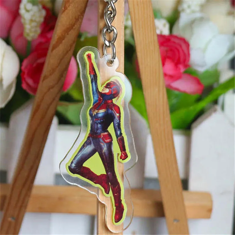 Captain Marvel 2 LXJERY 15 видов стилей мультфильм брелок супер герой Marvel Мстители Акриловые брелок школьный декор кулон брелок - Цвет: Captain Marvel 2