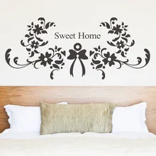 ZY8375L сладкий дом элегантный цветок лоза стиль спальни дивана стены внешней торговли наклейки
