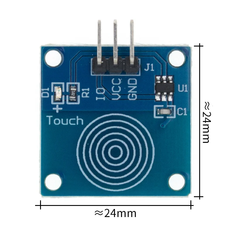 5 шт. TTP223 сенсорный ключ модуль переключателя сенсорная кнопка самоблокирующийся/без блокировки емкостные переключатели одноканальный реконструкция - Цвет: Blue 5 pieces