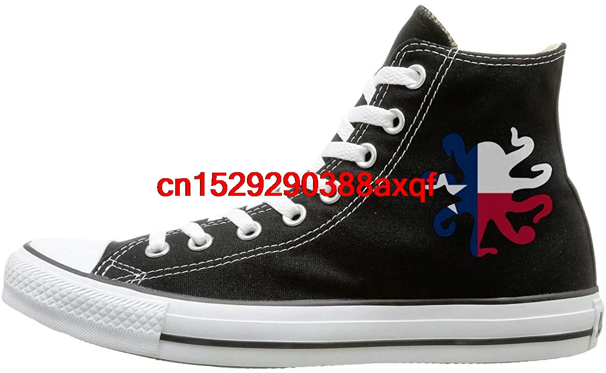 

Womens Mens Painted High Top Lace Up Canvas Shoe,Octopus Shaped Texas Flag Canvas Sneaker For Men Women