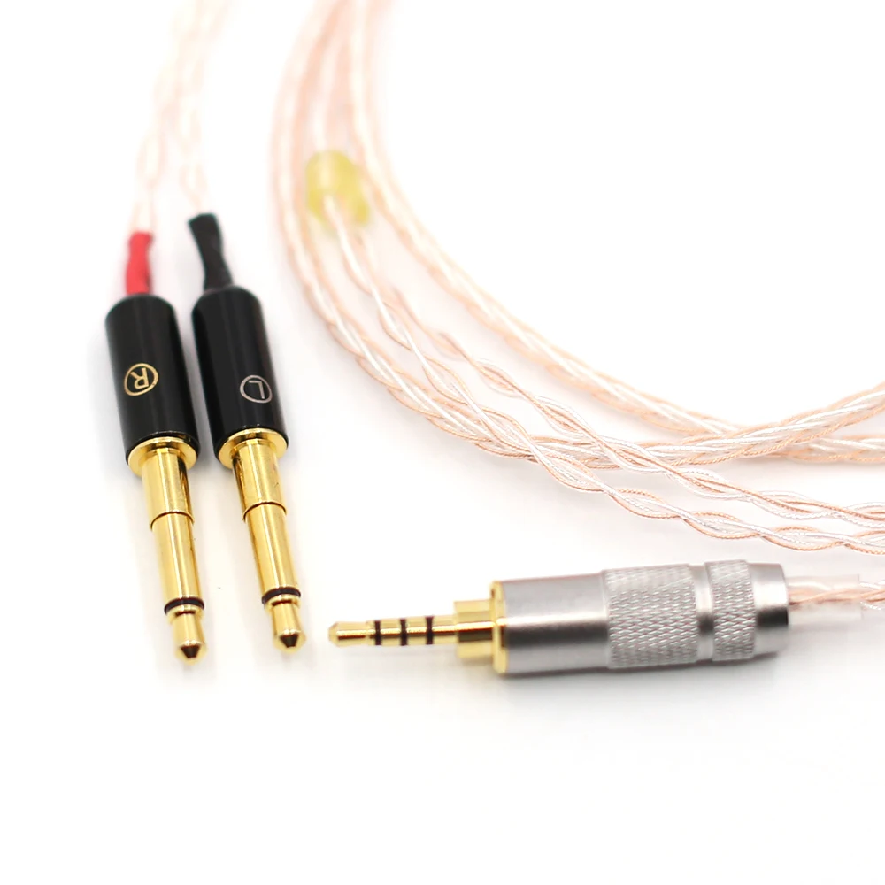 8cores Replacement Headphones Cable Audio Upgrade Cable For Meze 99 Classics Focal Elear Headphones