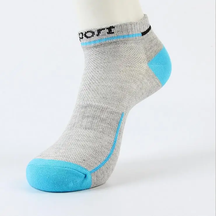sport grey blue Хлопковые носки мужские тонкие велосипедные носки профессиональные носки с низкой лодыжкой спортивные носки женские носки кроссовки баскетбольные Носки мужские - Цвет: sport grey blue