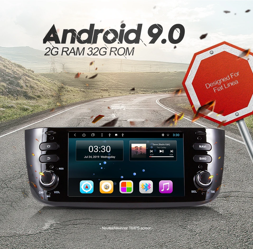 Infispruce 6,2 дюймов Android 9,0 автомобильный dvd для Fiat Linea автомобильный Радио Стерео gps навигация автомобильный стерео медиаплеер