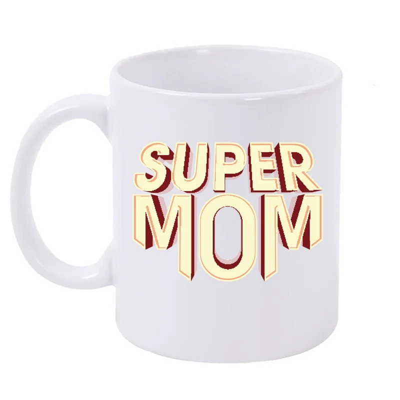 

White Ceramics Cup Golden Font Creative Coffee Mugs Mother's Day Gift Birthday Home Office Water Bottle Cup