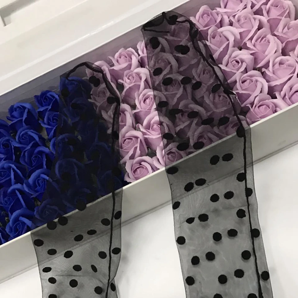 New Spring and Summer Thin Middle Tube Transparent Mesh Socks Women's Fashion All-Around Mesh Breathable Lace Socks