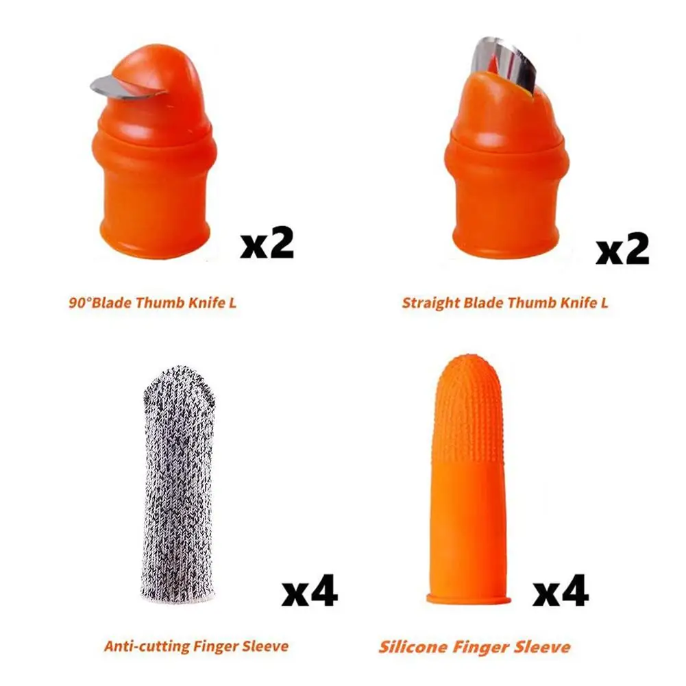 12PCS Thumb Knife Gardening Silicone Fruit Vegetable Finger Picking Knife Harvesting Tool For Gardening Work Comfortable