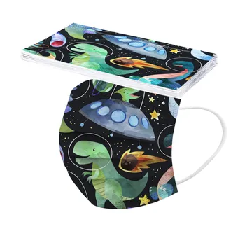 

In Stock Children's Disposable Mask Space Cartoon Printing High Quality Mask masque enfant Earhook Cartoon Mouth Cover Mask 10PC