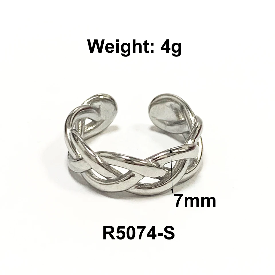 Fashion 18 k Creative Brand Multilayer Stainless Steel Rings for Women Charm Metal Golden Finger Charm Ring Jewelry Party Gift