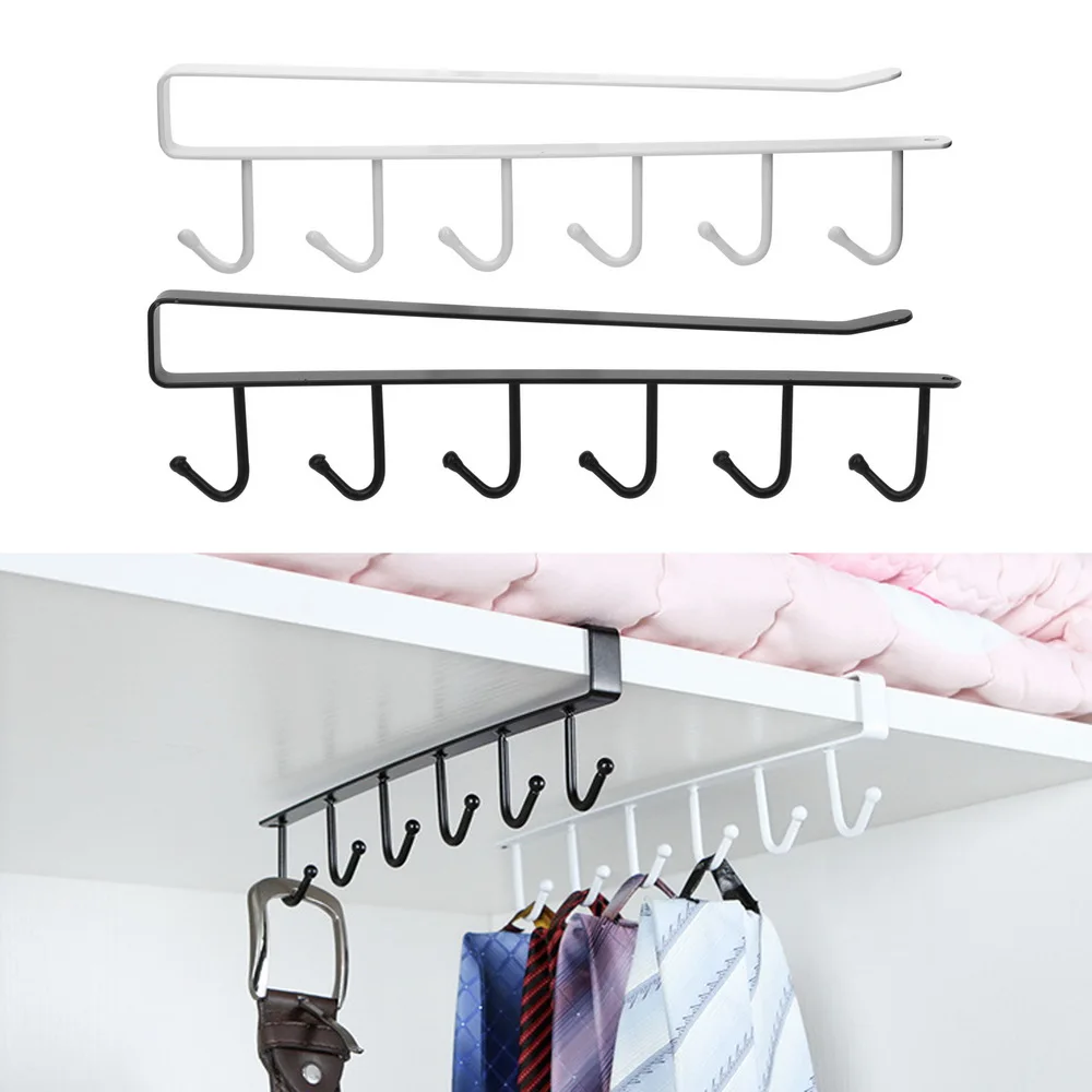 

Free Nail Home Organization Cabinet Compartment Hook Wardrobe Storage Wrought Iron 6 Even Kitchen Rack Hook