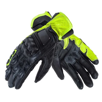 

New 4 Colors 100% Genuine Leather Dain 4 Stroke 2 Motorcycle Gloves Racing Driving Motorbike GP PRO Cowhide Touch screen Gloves