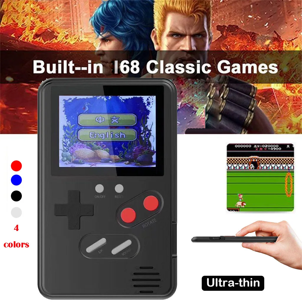Retro Classic Game Console Handheld Portable 2.4 Inch Ultrathin With 168 Games
