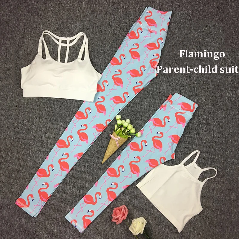 High Waist Leggings Sport Women Fitness with kids children Running Yoga Pants Energy Seamless Gym Girl leggins Parent-child set