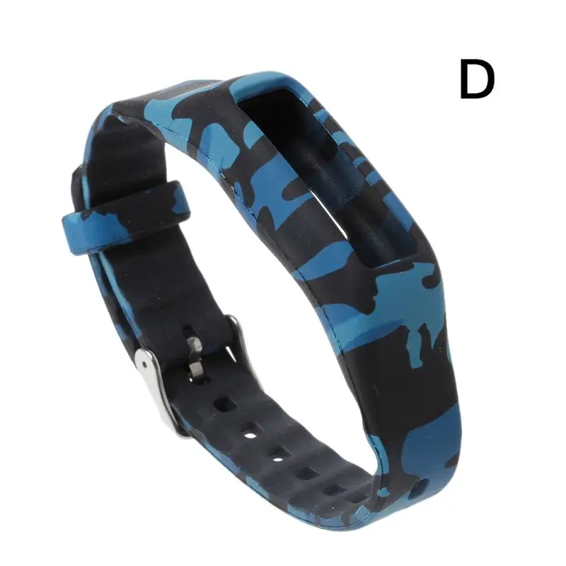 Camouflage Replacement Strap Silicone Sport Wrist Watch Band For Huawei Honor Band 4 Standard Version Smart Watch - Color: Blue