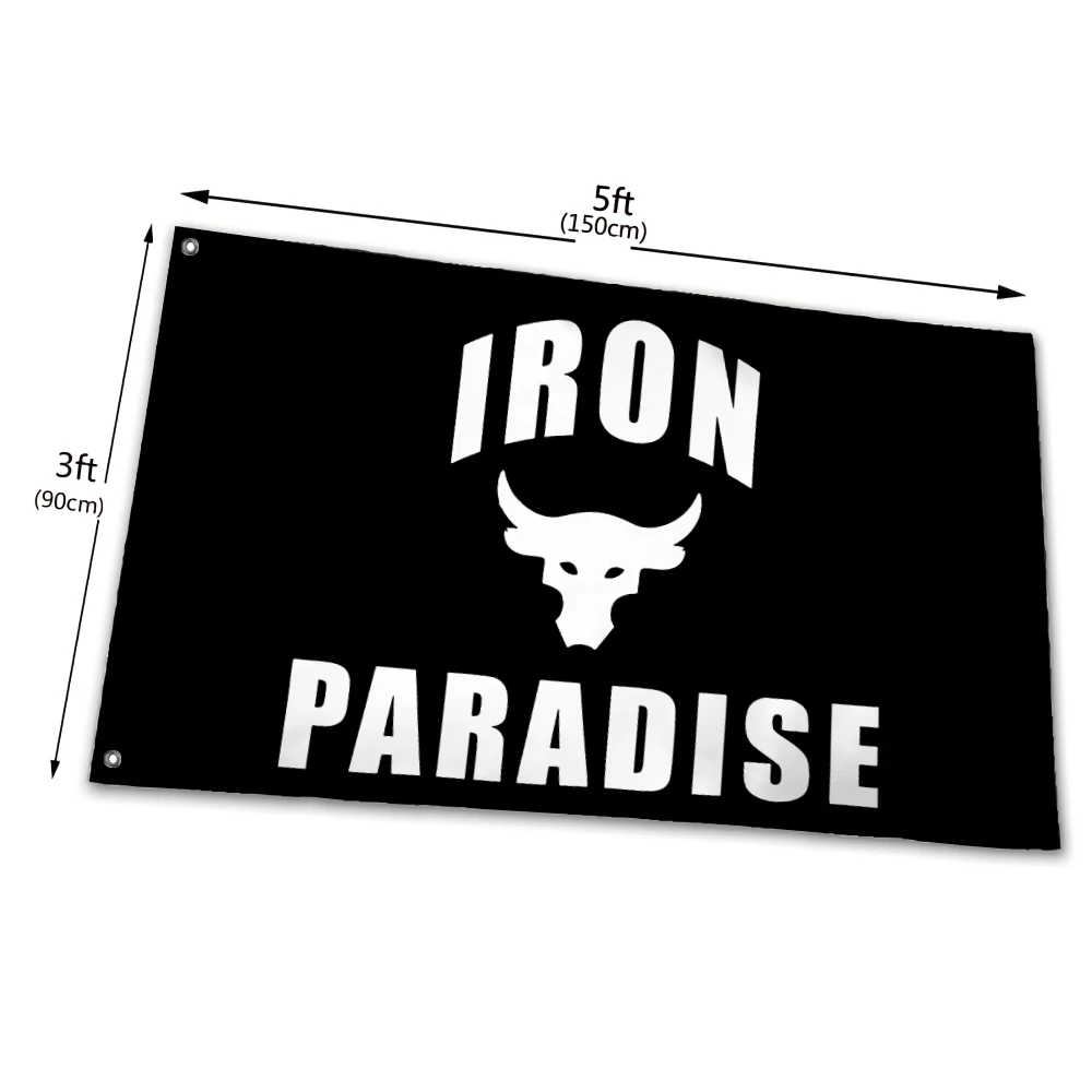 

IRON PARADISE Flags Fitness GYM Banner Flag Size Pattern Custom