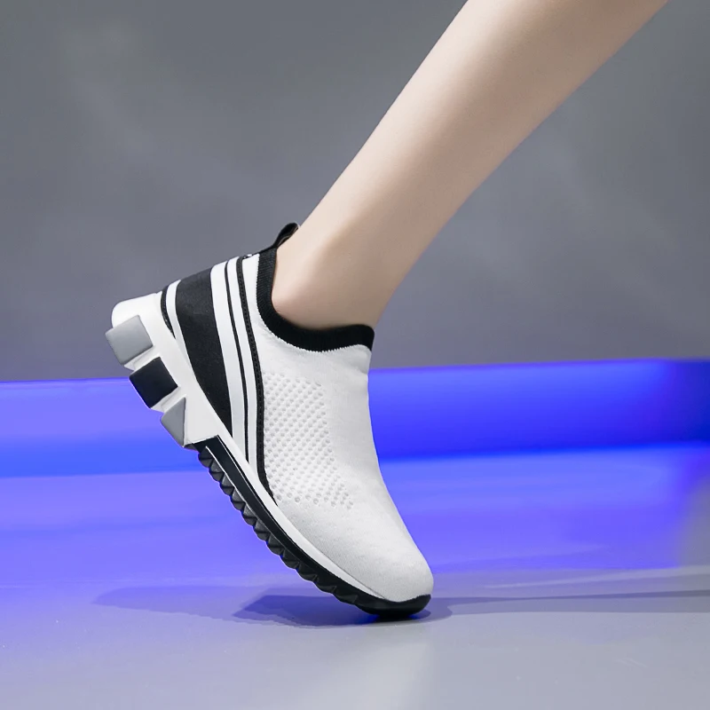 Мужские и женские кроссовки Fujin легкие из дышащей сетки на плоской подошве