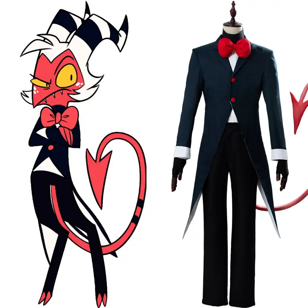 Hazbin Cosplay Hotel Costume Blitzo Helluva Boss Costume Full Suit Halloween Carnival Uniform