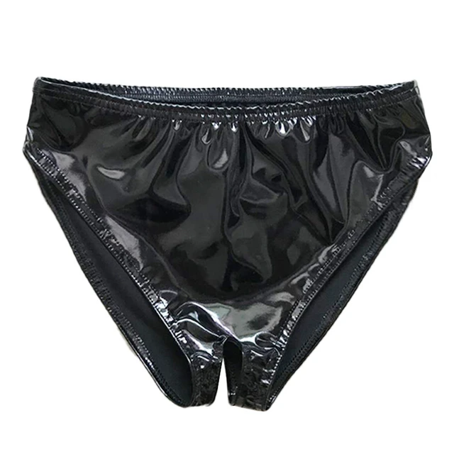 Faux Leather Panties For Woman Underwear Fashion Seamless Sexy