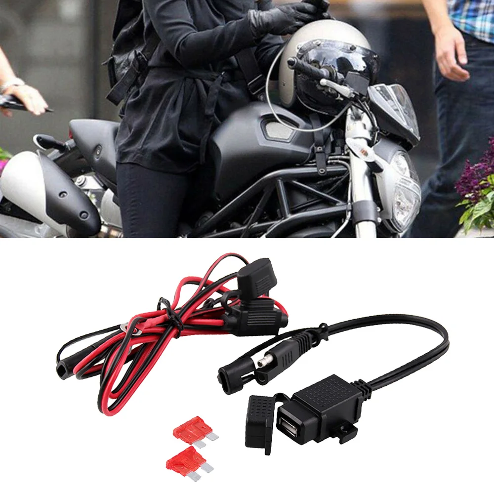 Водонепроницаемый SAE к USB зарядное устройство/адаптер для мотоцикла кабель телефон gps планшеты