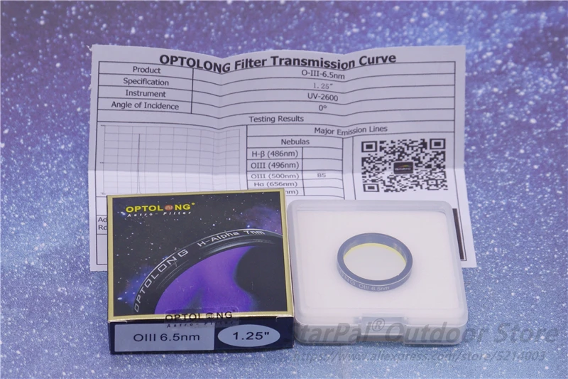 OPTOLONG S-II H-Alpha O-III 1,25 дюйма фильтр SII-CCD 1,25 нм 7 нм узкополосный фильтр Deep Sky"