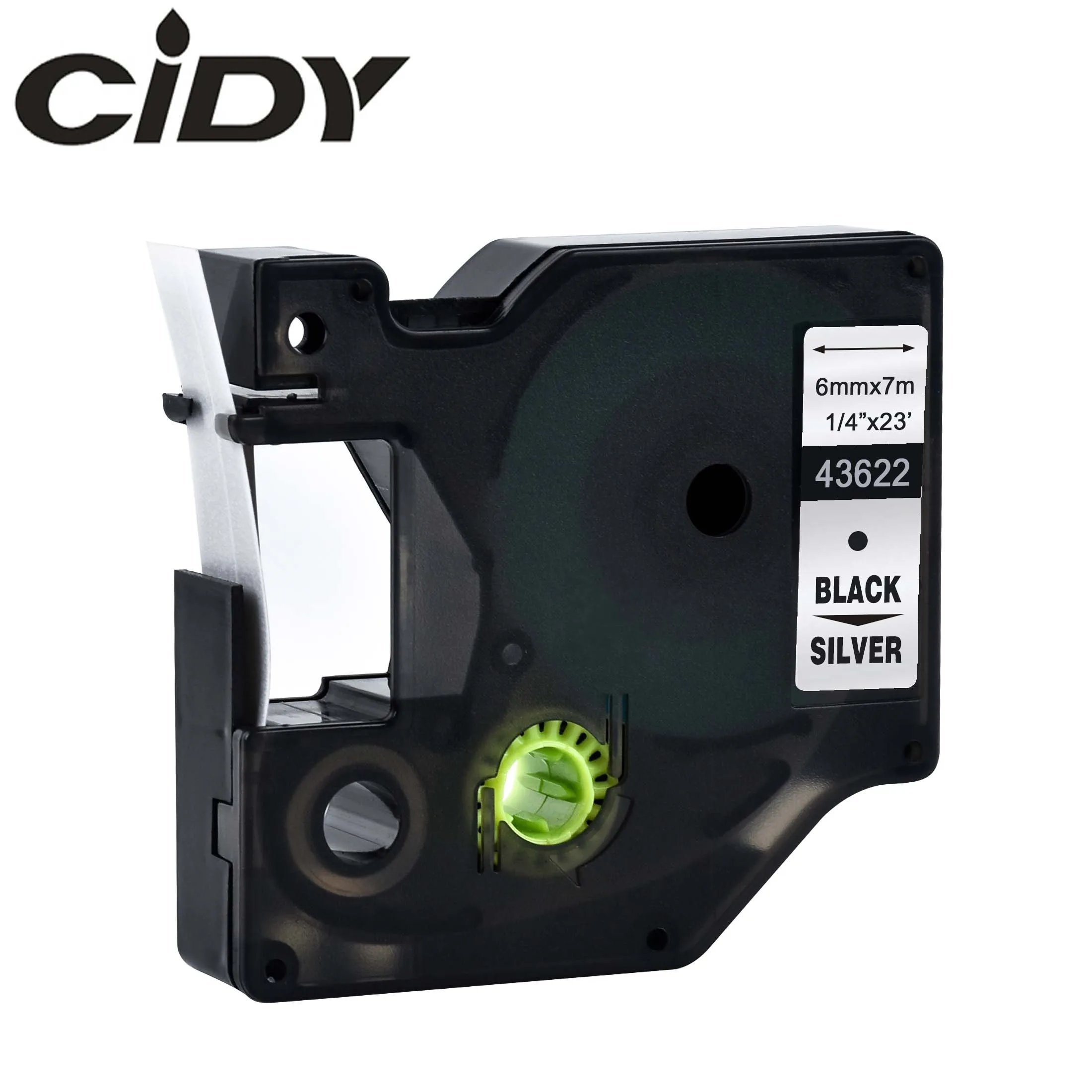 CIDY 43622 черный на серебристом D1 6 совместимый с Dymo ленты 43613 для Label Manager 160 280 210 |