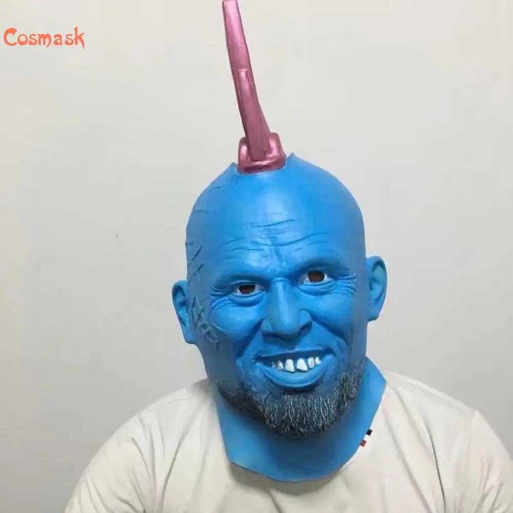 Маска ужаса для Хэллоуина Cosmask голубая латексная маска Пасхальная вечеринка
