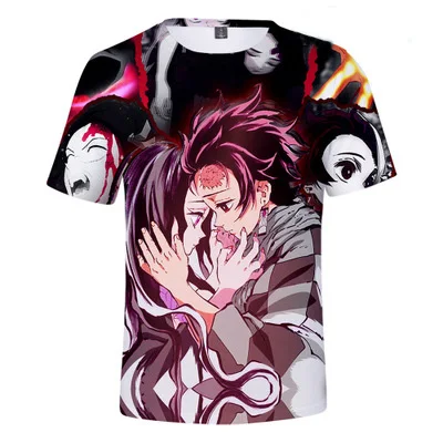 Демон Slayer: Kimetsu no Yaiba Kamado Tanjirou Nezuko футболка Косплей Костюм томиока Giyuu футболка агатсума зенитсу футболки