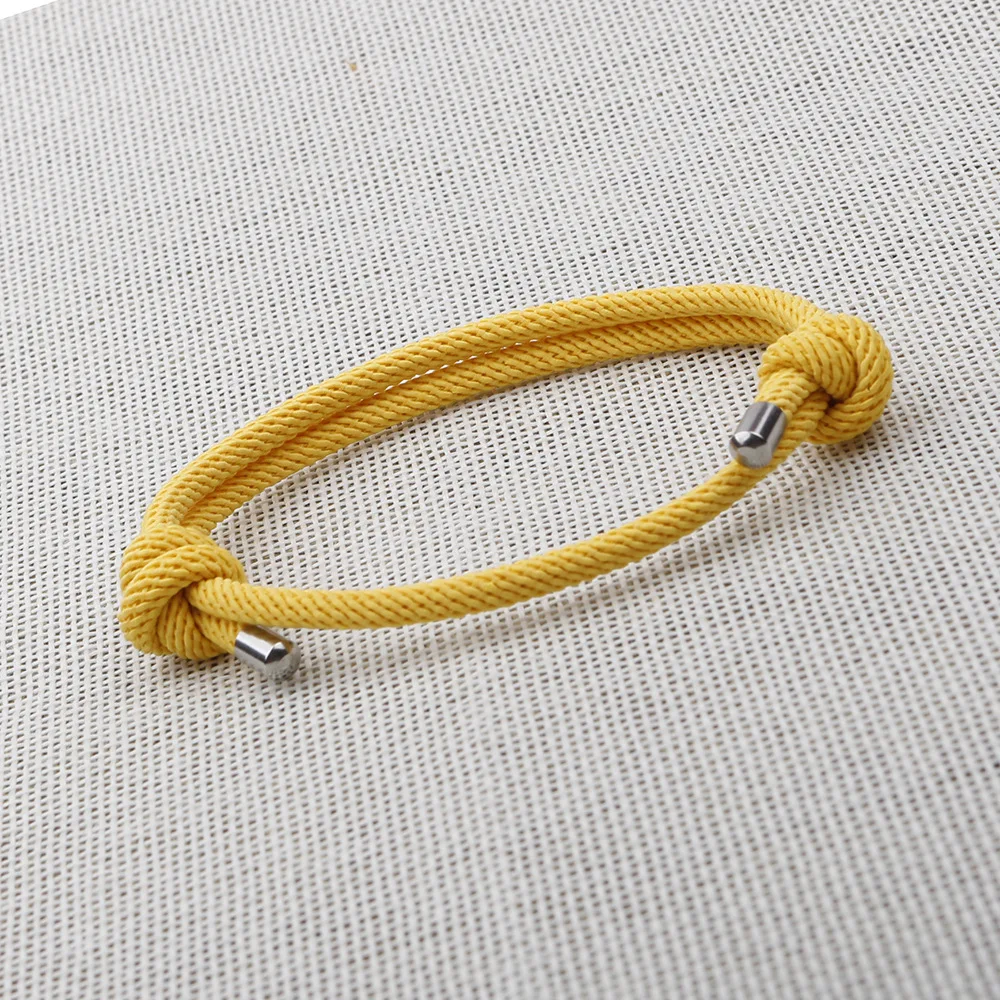 

Fashion Milan Rope Stainless Steel Multi-layer Survival Bracelets Men Trendy Simple Macaron Coloful Braid Anklets Women SL042