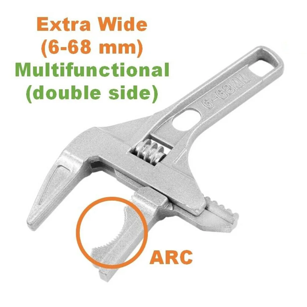 HIGH QUALITY 6-68 ADJUSTABLE LARGE SPANNER WRENCH OPENING PLUMBER RELIABLE TOOL 