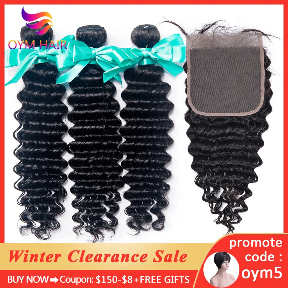 OYM-HAIR-Malaysian-Deep-Wave-Bundles-With-Closure-Non-Remy-Human-Hair-3-and-4-Bundles