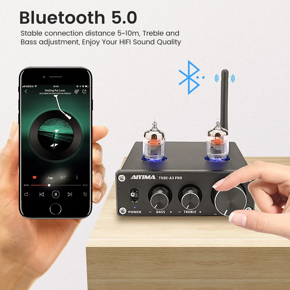 Усилитель AIYIMA Bluetooth 5 0 6J1 вакуумный ламповый Предварительный усилитель 12 В