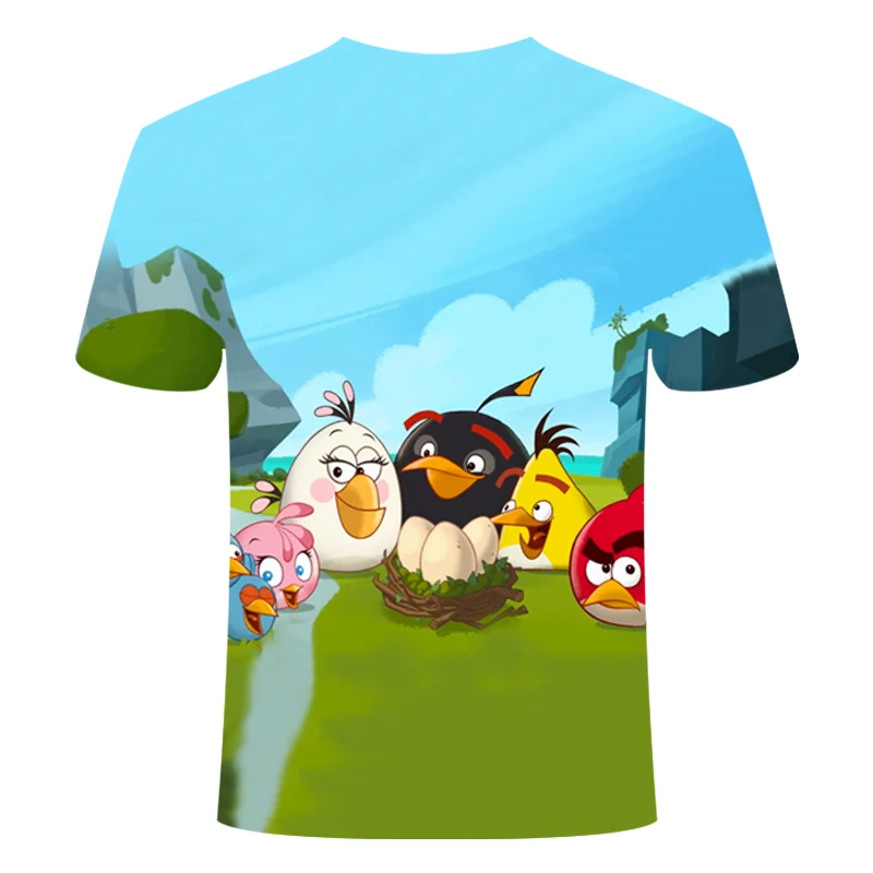 DS260 Новое поступление 3D принт Angry Birds Movie 2 футболка женская мужская повседневная короткий рукав Angry Birds 2 летняя уличная одежда топы