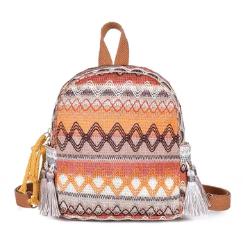 

2020 New Backpack for Women Bagpack Tassel Splice Shoulders Small Backpack Purse Mobile Phone Messenger Rucksack Mochila