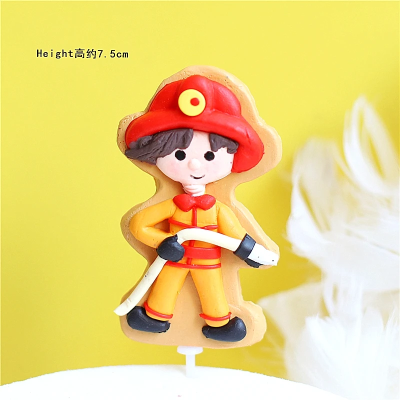 Pistolet A Eau Pompier Decoration Joyeux Anniversaire Pompier Gateau Topper Pour La Journee Des Enfants Enfant Fete Fournitures Cuisson Beaux Cadeaux Aliexpress