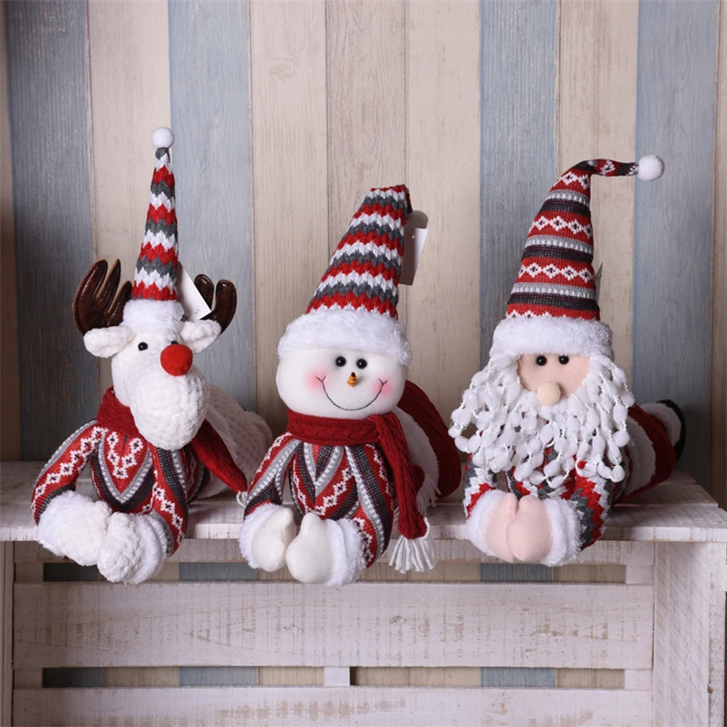 25cm Santa Claus Plush Dolls Christmas Hat Christmas Supplies For Home Gifts