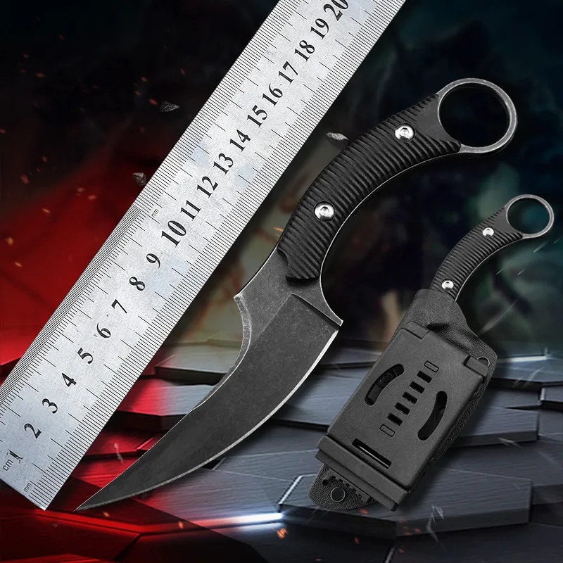 

tactical Outdoor camping survival rescue Karambit CS GO Fixed knife utility cutter hunting pocket Knives Portable fighting tools