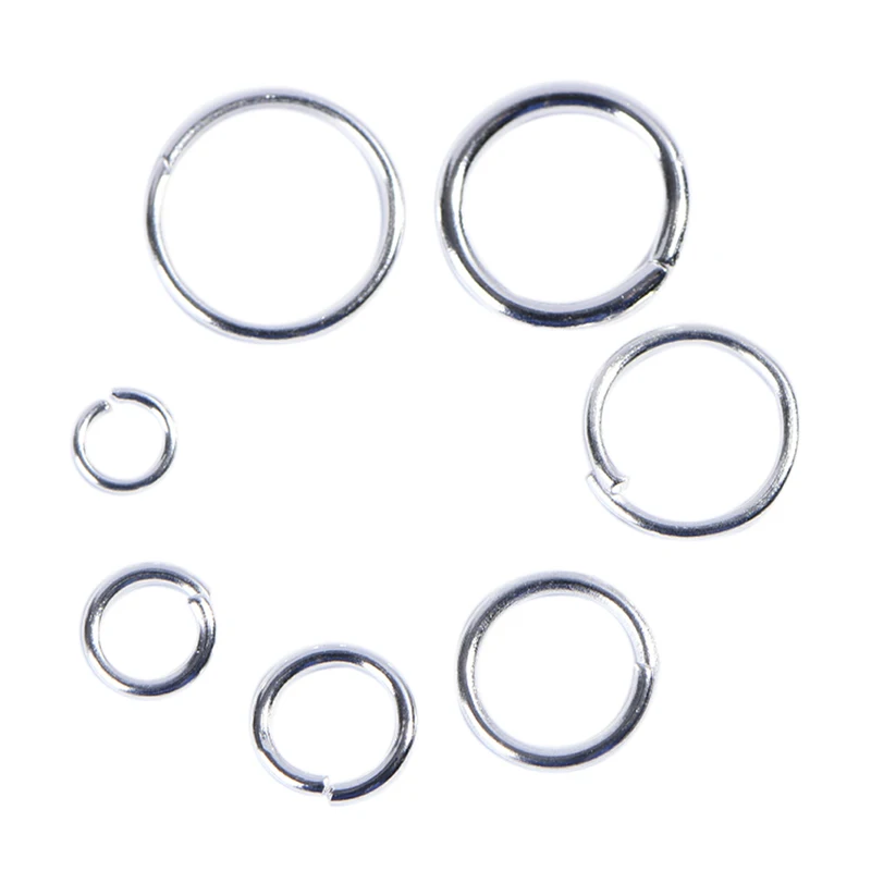 1500pcs/lot 3 4 5 6 7 8 9mm Mix Open Jump Ring Link Loop Silver Gold Rhodium For DIY Bag Accessories Wholesale