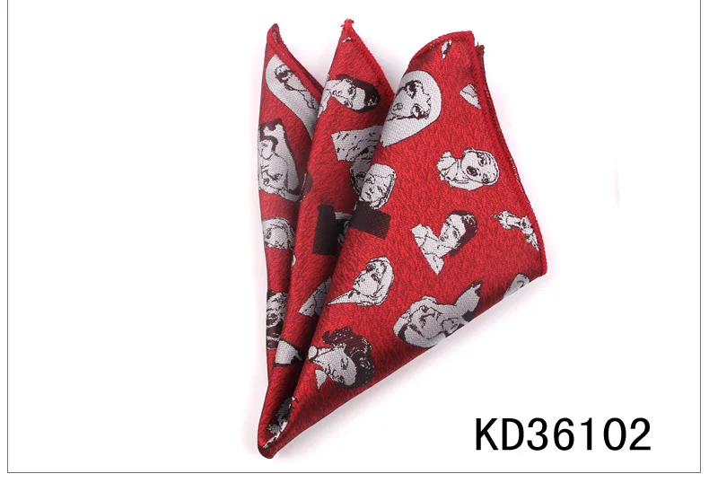 KD36102 Модное цветочное карманное квадратное для мужчин и женщин полотенце для сундуков носовые платки для джентльменов мужские костюмы платок мультяшное карманное полотенце - Цвет: KD36102