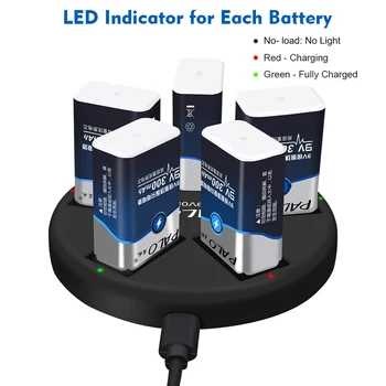 

9v smart battery charger and 9v ni-mh ni mh rechargeable battery 300mAh