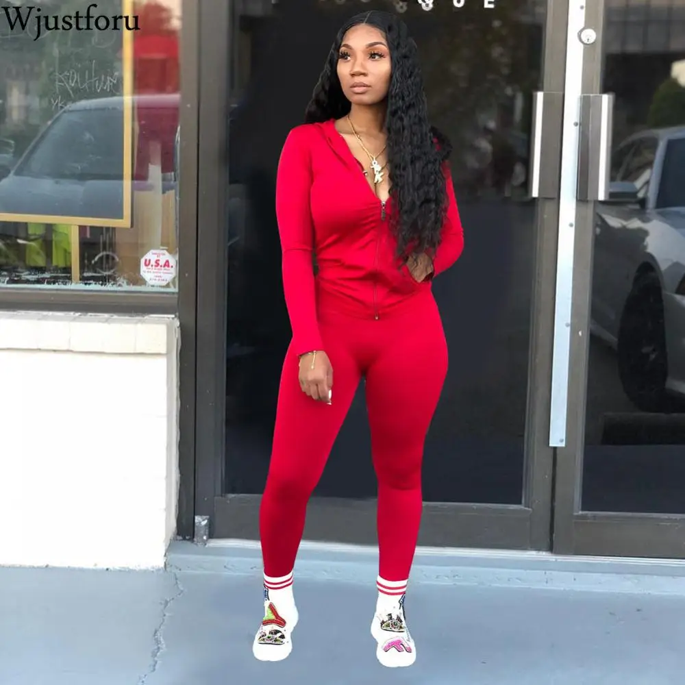 

Wjustforu Two Piece Set Tracksuit Women Fall Winter Hooded Long Sleeve Tops and Pants Sweat Suits 2 Piece Outfits Matching Sets