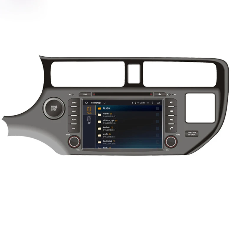 Четырехъядерный 1024*600 HD экран Android 9,0 автомобильный DVD gps Радио Навигация для Kia 2012- Rio, все новые Pride все новые Rio