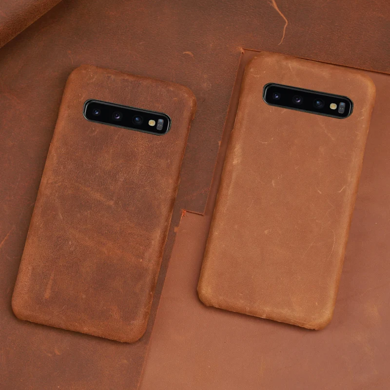 Чехол для мобильного телефона Samsung s10 lite a10 a80 s4 s5 note 4 5 7 a3 a5 a6 a7 a8 2016 a9 2017 Crazy horse кожа j3